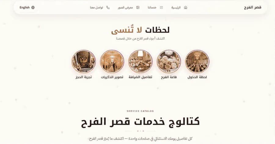 Qasr Al-Farah supporting product interface